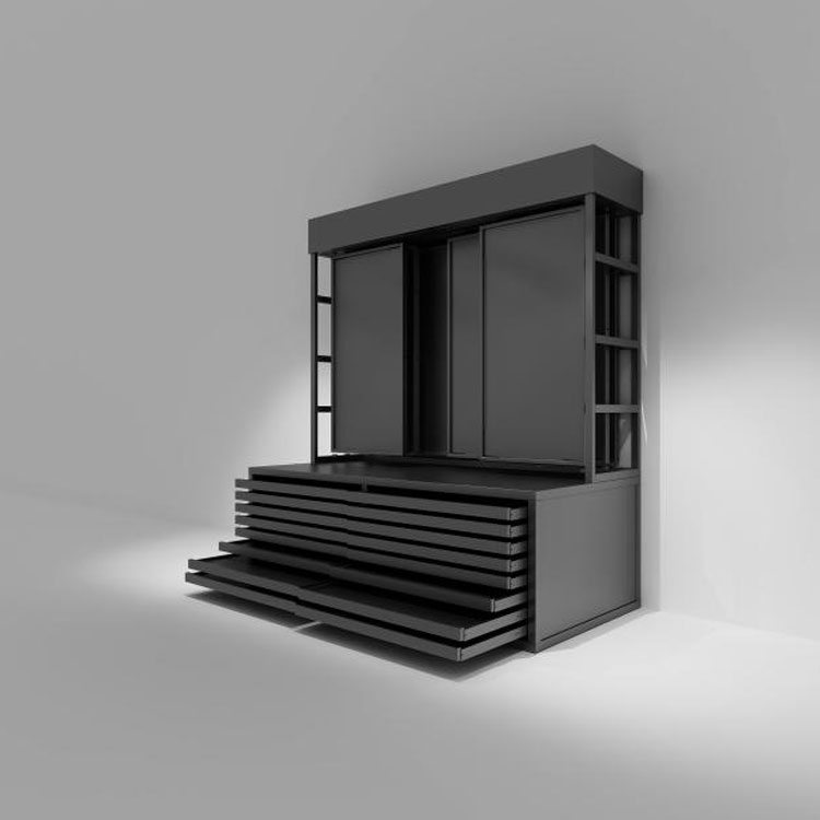 Тешка должност рамна фиока Стоун за прикажување